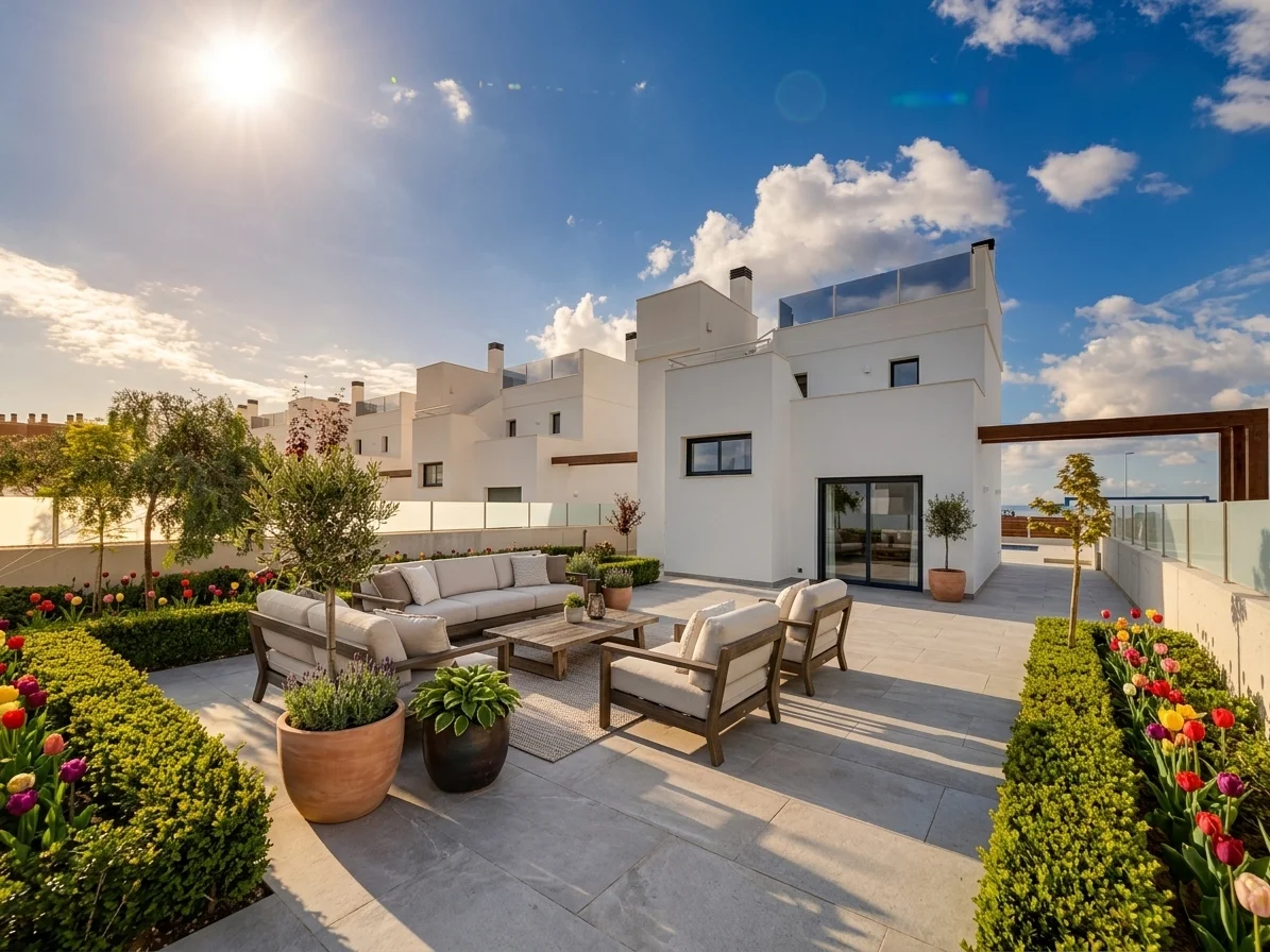 Exterieur voorbeeld - terras met loungeset